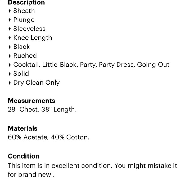 LIDA BADAY size 8 black cocktail dress in excellent condition - Picture 3 of 7